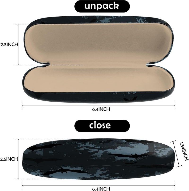 Cabreche Glasses Case Hard Shell Eyeglass Portable Glasses Eyeglasses Holder Box with Cleaning Cloth Women Girls Men Cute - Image 2